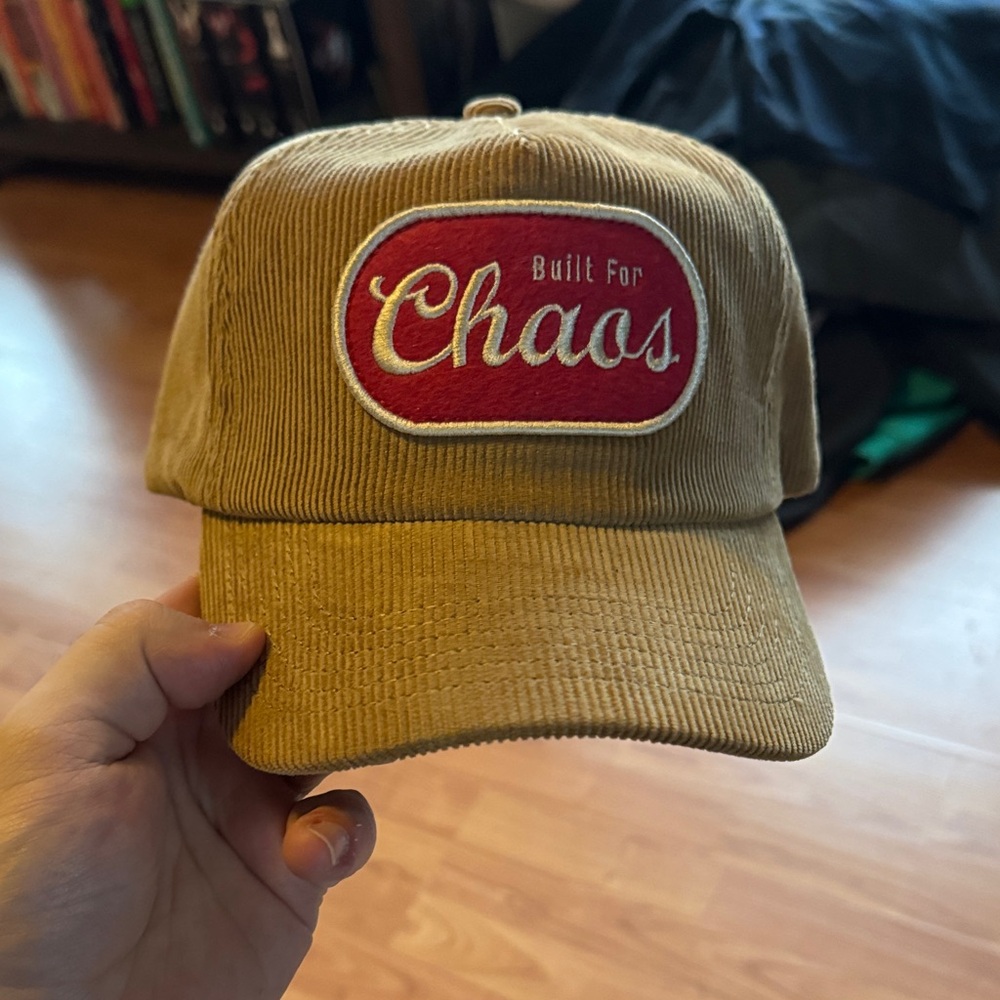 Ruckus Racing Club Tan Corduroy Cap with Red Patch